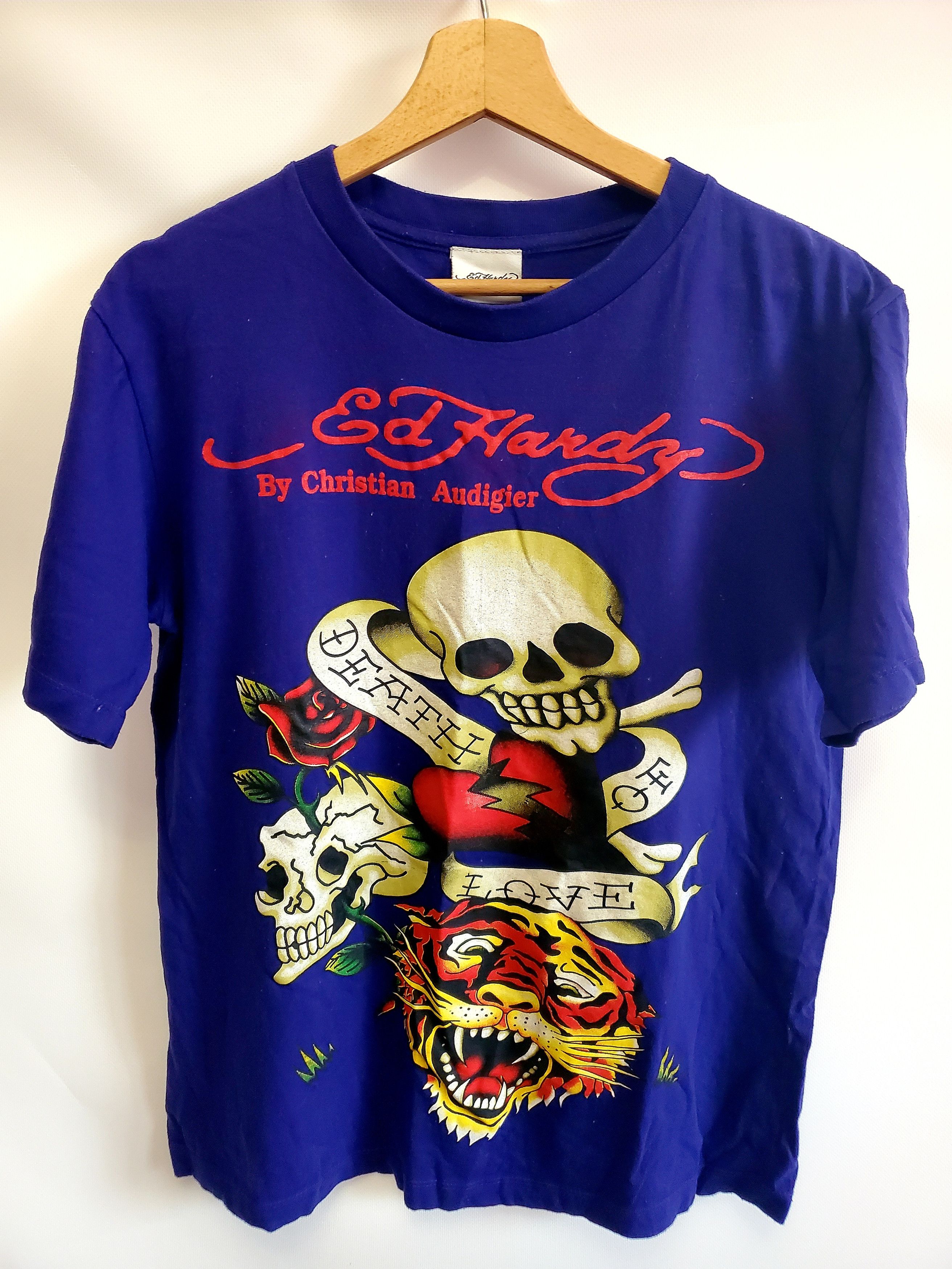 Christian Audigier × Ed Hardy × Vintage Vintage Ed Hardy by Christian Audiger Death Of Love T-shirt Size US L / EU 52-54 / 3 - 1 Thumbnail