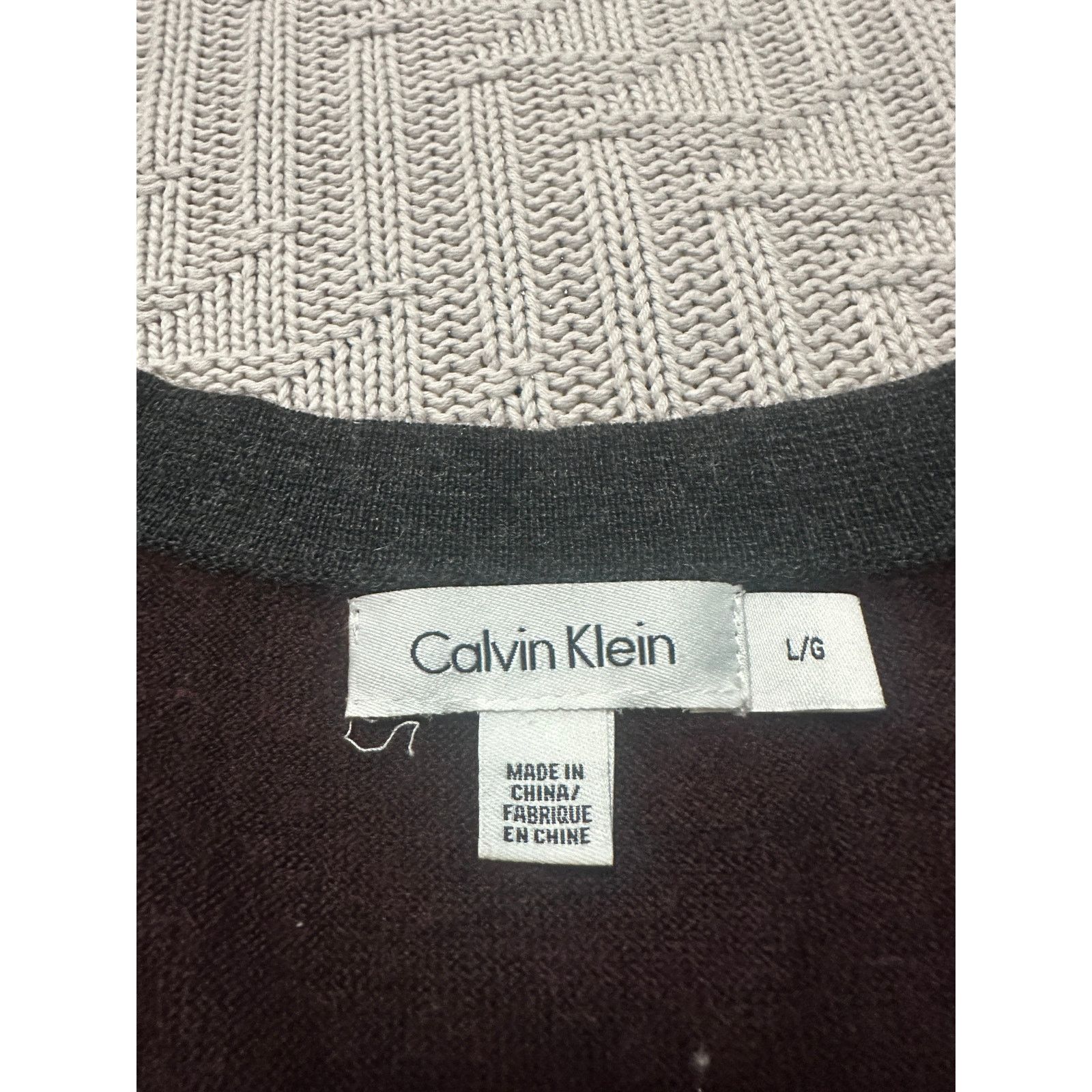 Calvin Klein Calvin Klein maroon varsity wool button down cardigan size L Size US L / EU 52-54 / 3 - 4 Thumbnail