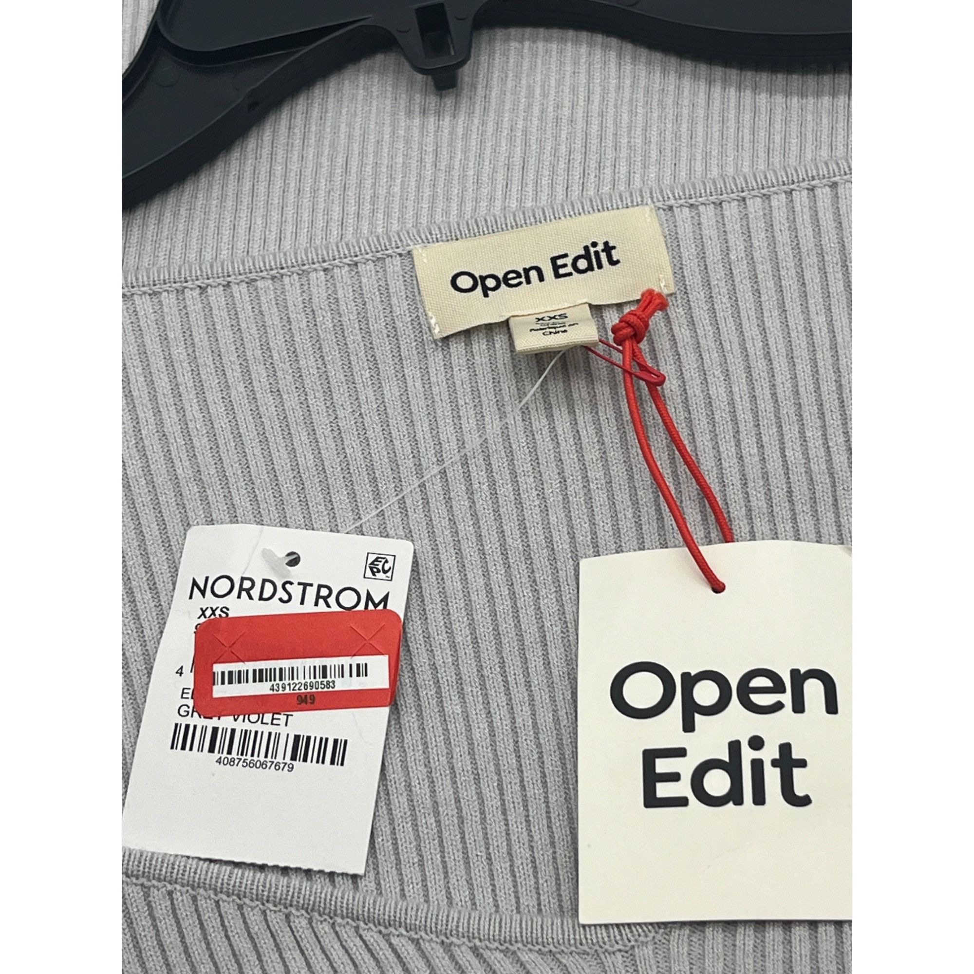 Other Open Edit women’s Sweetheart Neckline Ribbed Sweater Top, Gr Size XXS / US 00 / IT 34 - 7 Thumbnail