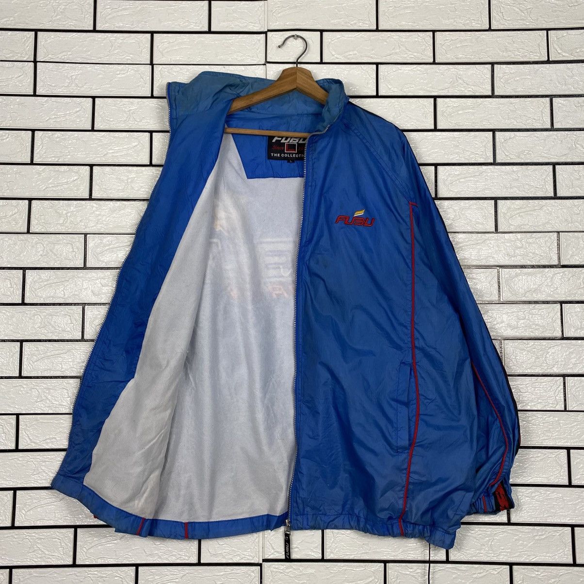 Fubu 📌Vintage Light Zipper Jacket Fubu Big Logo Embroidery Size US L / EU 52-54 / 3 - 14 Thumbnail