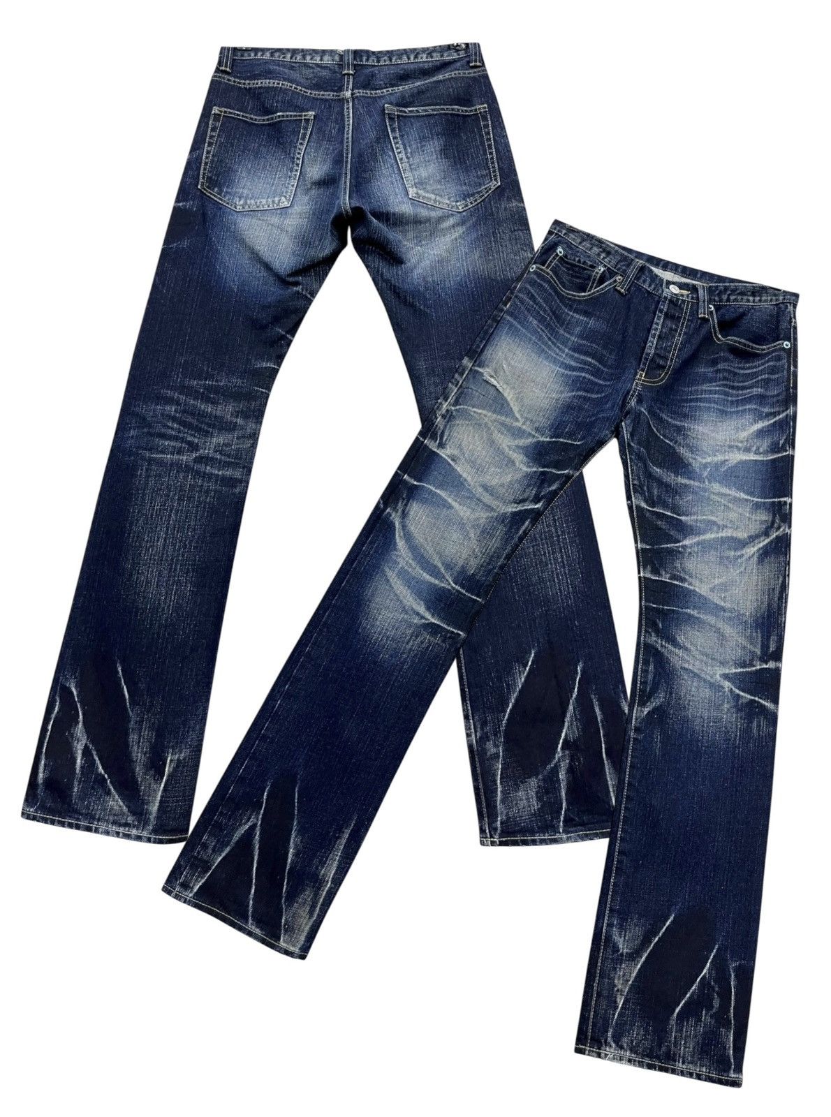 Takeo Kikuchi Designer TAKEO KIKUCHI Lightning Clawmark Whisker Slim Fit⚡️ Size US 29 - 2 Thumbnail