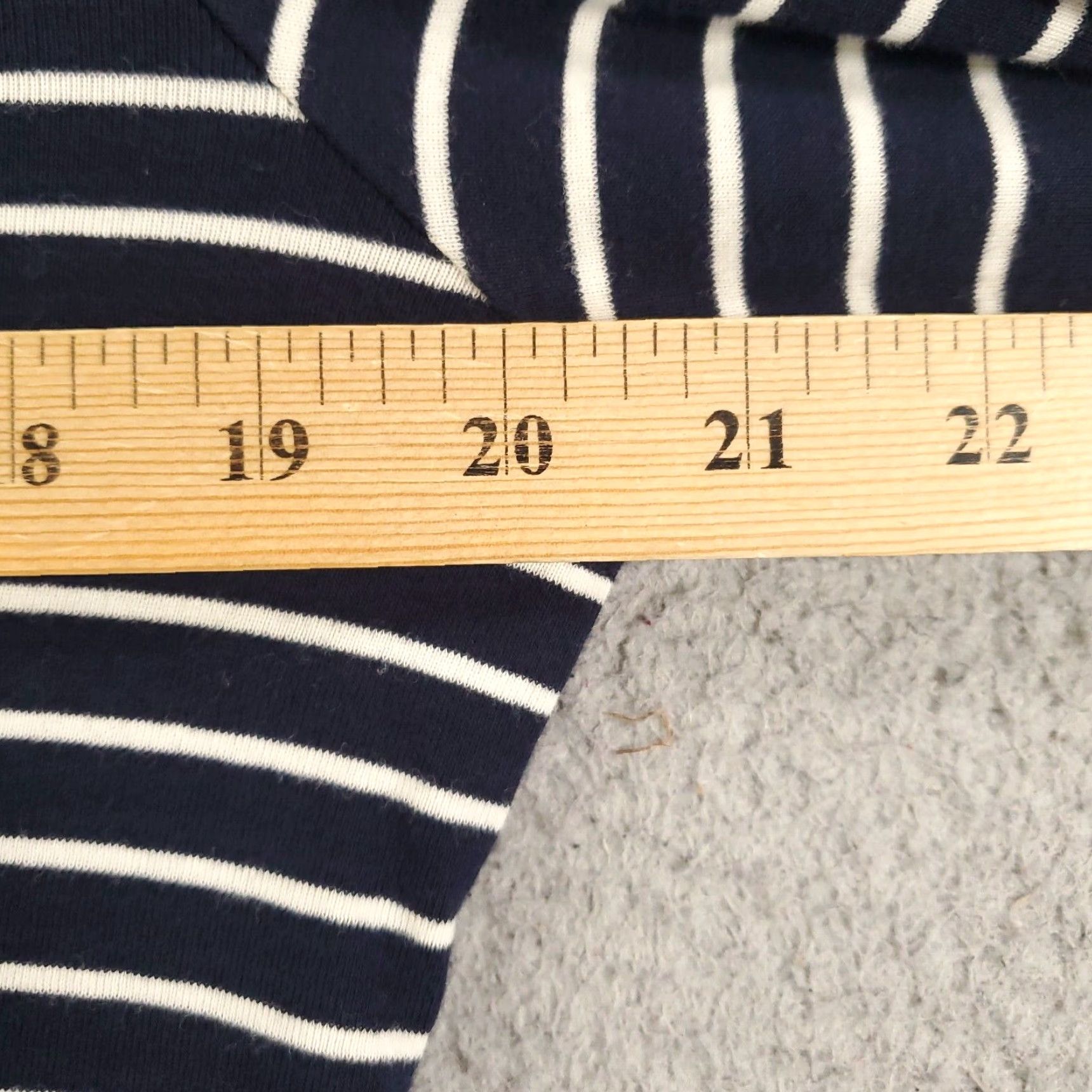 Ralph Lauren Lauren Ralph Lauren Top Womens XL Blue White Stripe Knit Blouse V-Neck Casual Shirt Shirts Multicolor Classic Preppy Pattern Knit Cotton Blend Spandex Size XL / US 12-14 / IT 48-50 - 4 Thumbnail