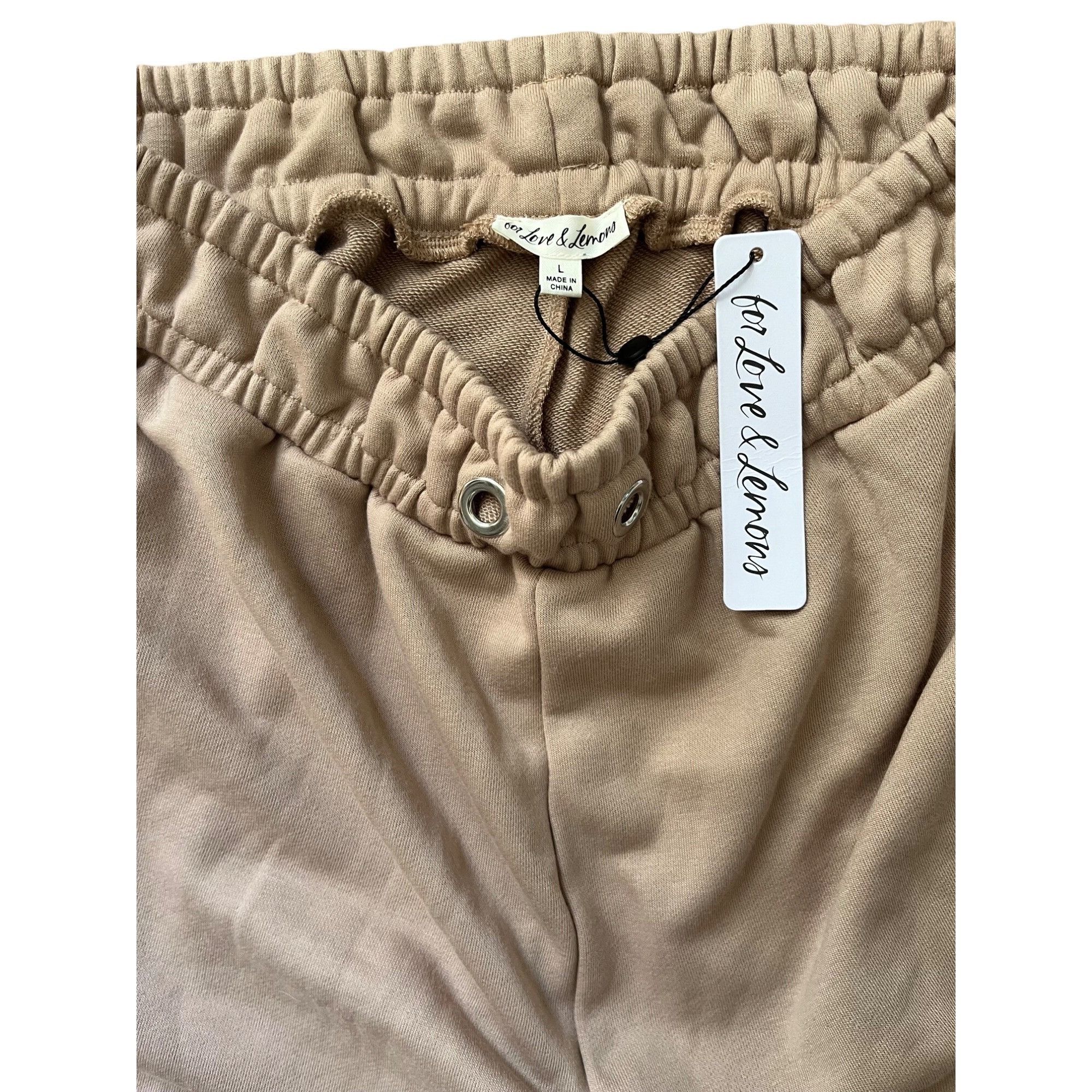 For Love & Lemons NWT For Love & Lemons L Victoria’s Secret Beige Joggers Size 34" / US 12 / IT 48 - 7 Thumbnail