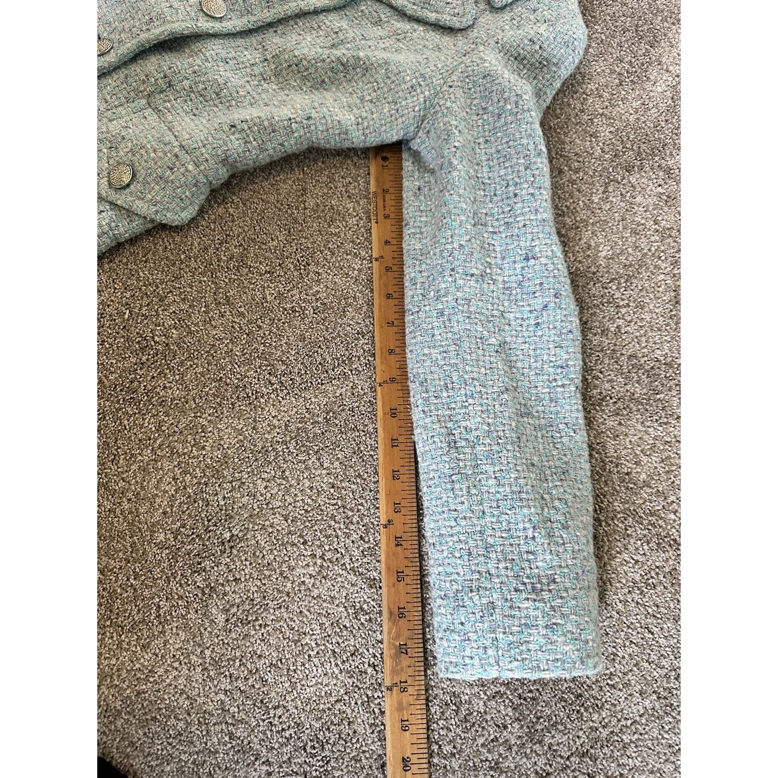 Other Marvin Richards Overcoat Women M Blue Double Breasted Wool Size M / US 6-8 / IT 42-44 - 4 Thumbnail