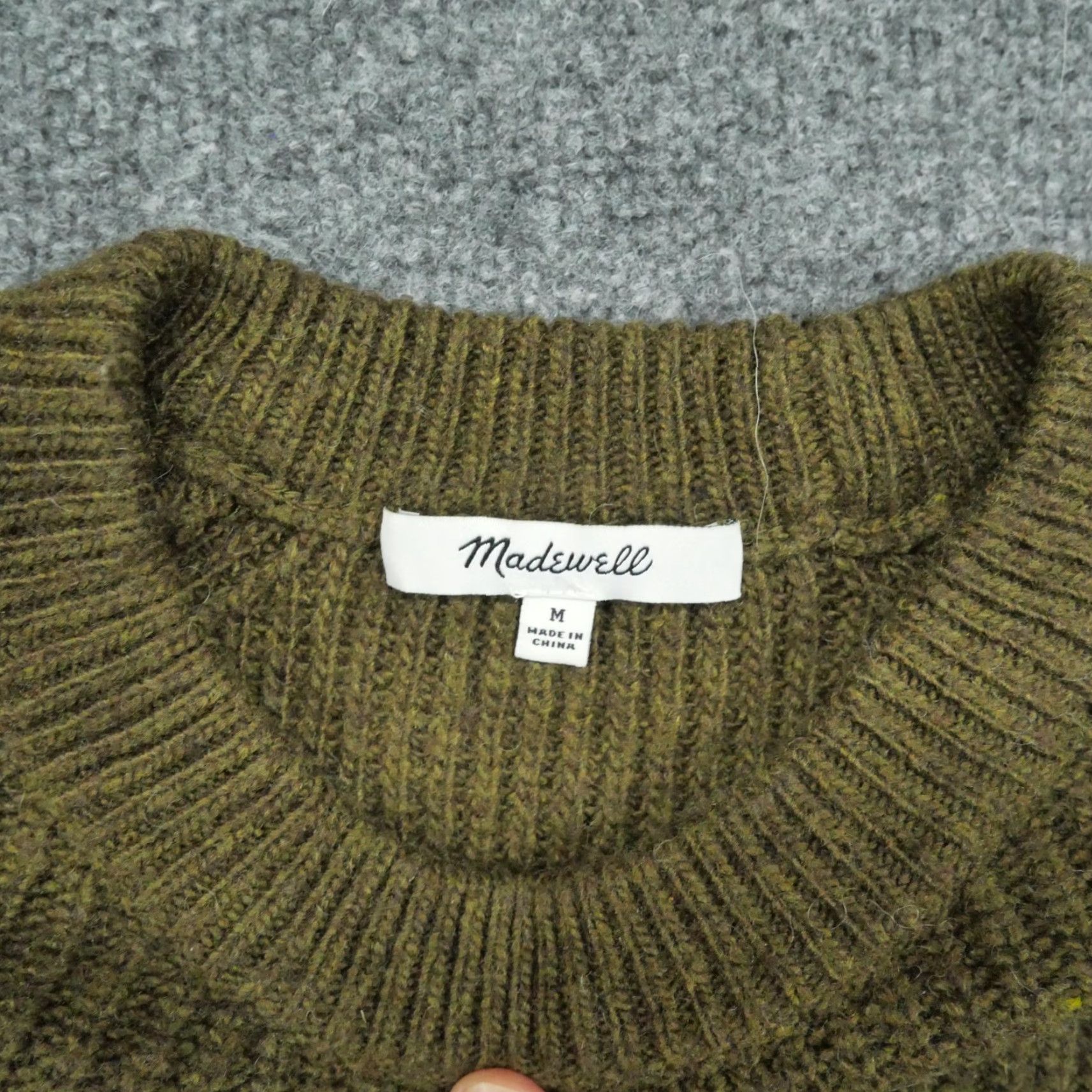 Madewell Madewell Sweater Dress Womens Medium Green Long Sleeve Wool Blend Size M / US 6-8 / IT 42-44 - 4 Thumbnail