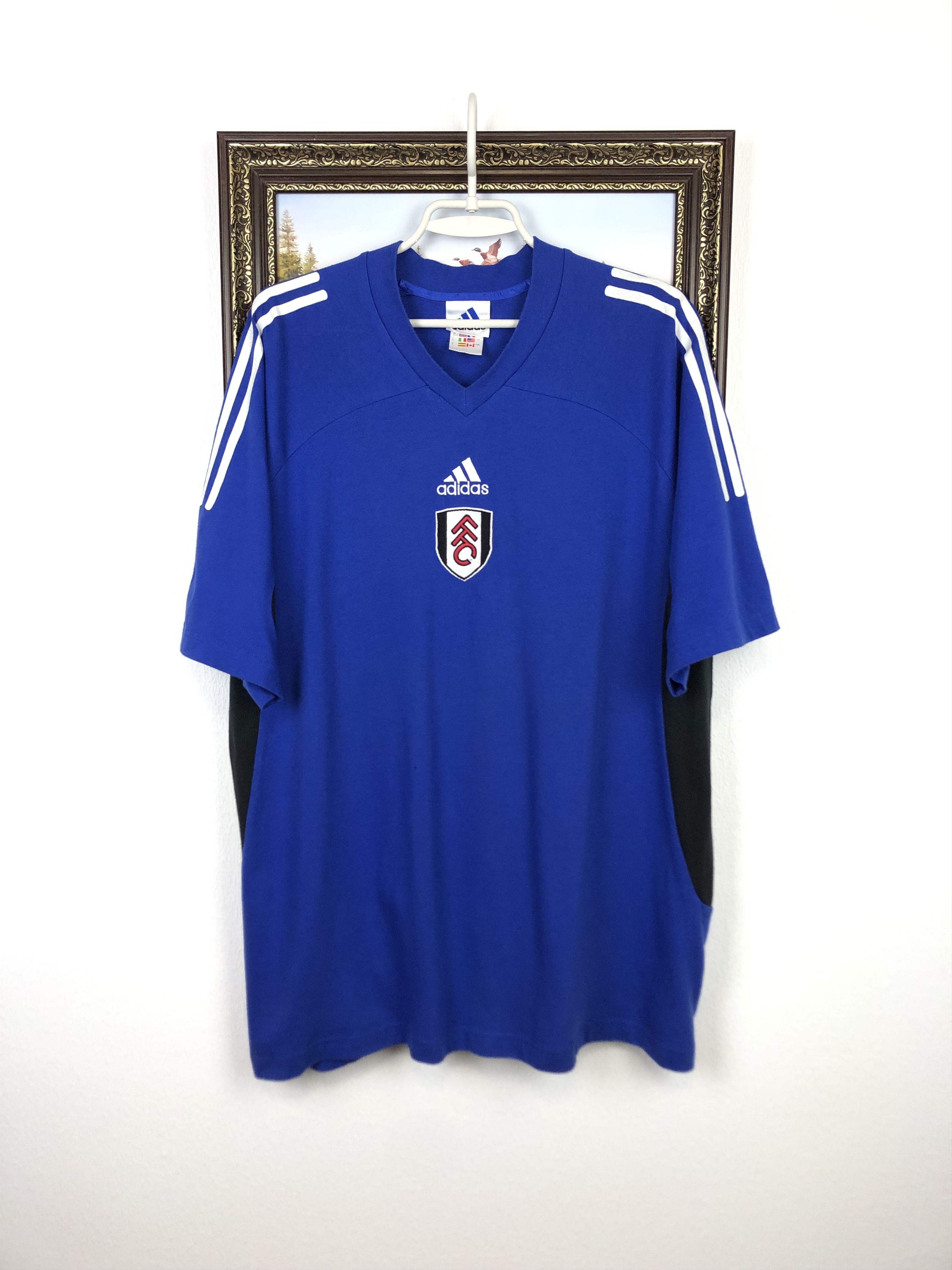 Vintage Adidas Fulham Football Shirt Soccer Train Jersey