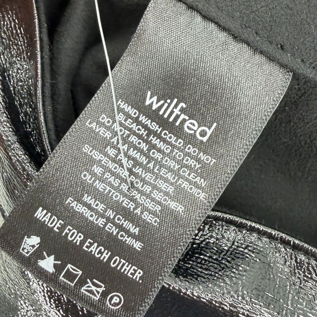 Aritzia Aritzia Wilfred Black Vegan Leather Straight Leg Trousers 00 Size 24" / US 00 / IT 34 - 6 Thumbnail