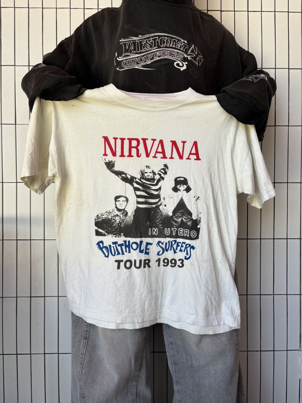 Band Tees Rare Bootlegs Nirvana in utero Butthole Surfers tour 1993 Size US L / EU 52-54 / 3 - 2 Thumbnail