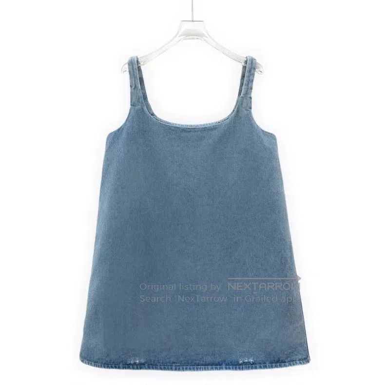 Prada Prada Blue destruction design triangle cotton suspender de Size S / US 4 / IT 40 - 2 Thumbnail