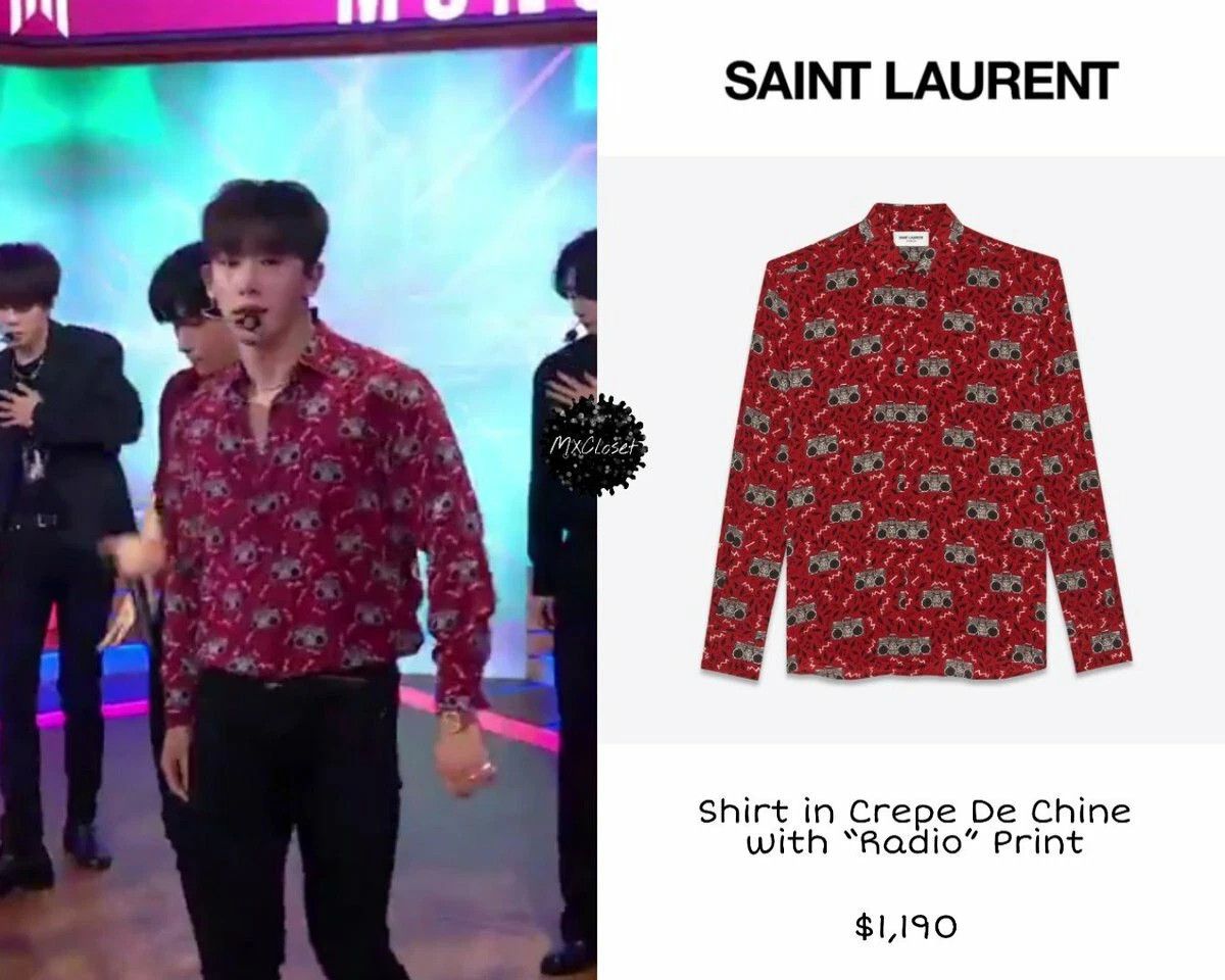Saint Laurent Paris CREPE DE CHINE Radio button shirt Red YSL size IT 41 Size US M / EU 48-50 / 2 - 10 Thumbnail