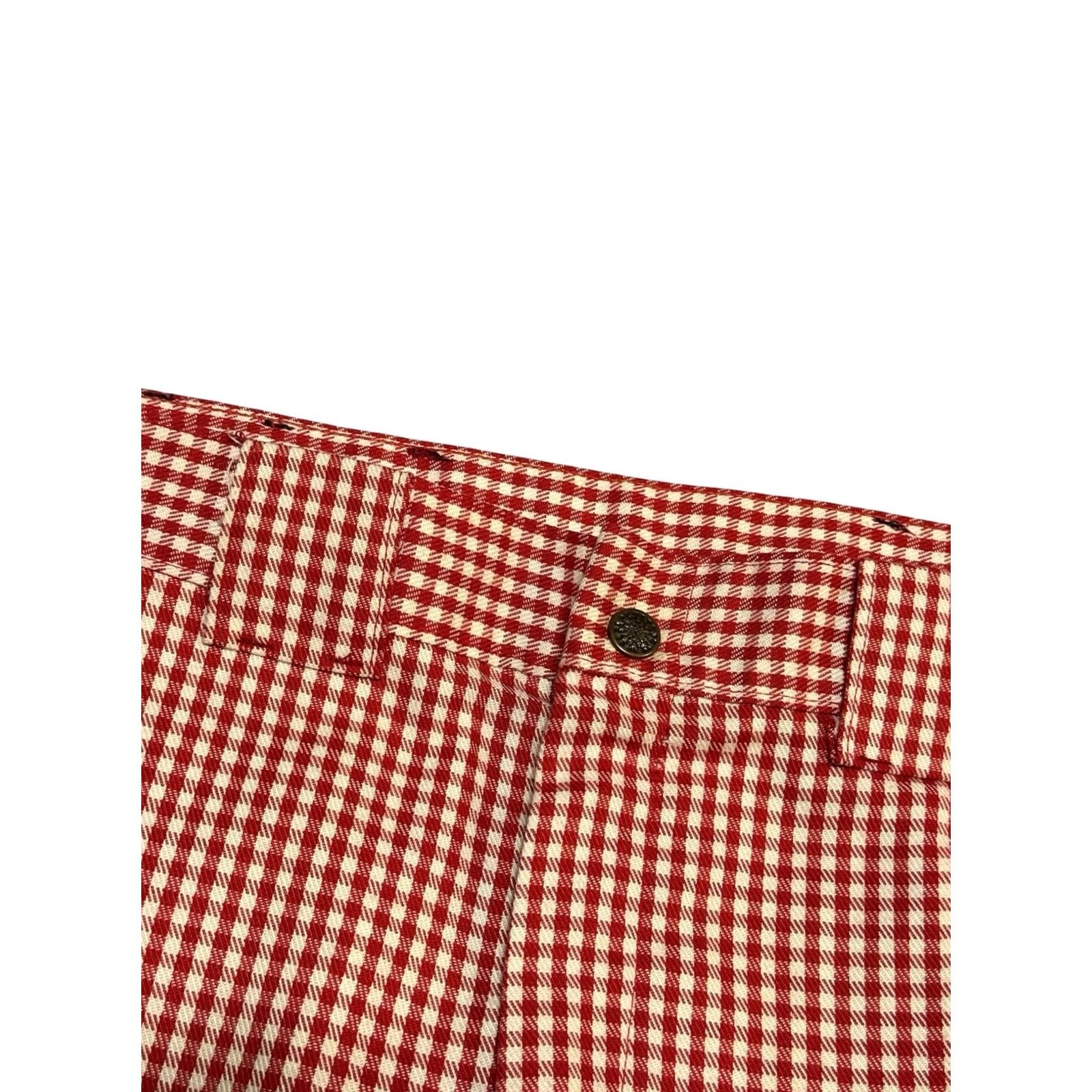 Vintage VINTAGE 70s Red And White Trousers Funky Disco Clubwear XL 32x32 Size 40" / US 18 - 3 Thumbnail