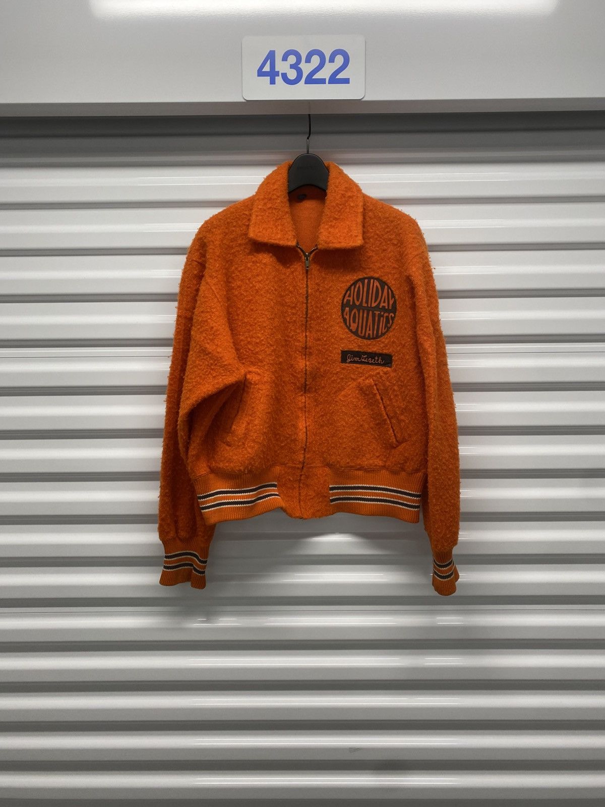 Vintage 60s YSL style Orange Polyester Varsity Jacket Size US M / EU 48-50 / 2 - 2 Thumbnail