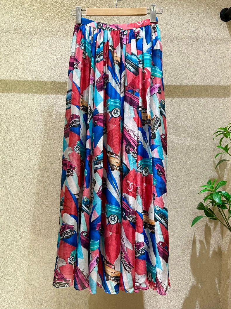 Chanel Chanel Cuba series show color printed silk gauze skirt hal Size 42" / US 20 - 1 Thumbnail