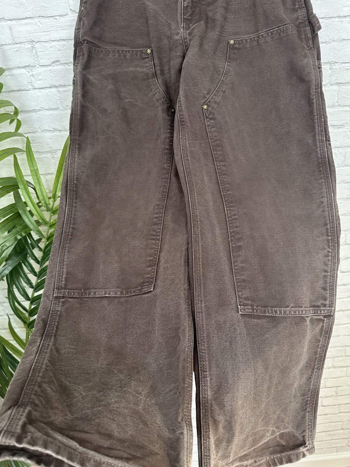 Carhartt (34x31) FADED TO PERFECTION Carhartt Double Knee Pants Size US 34 / EU 50 - 6 Thumbnail