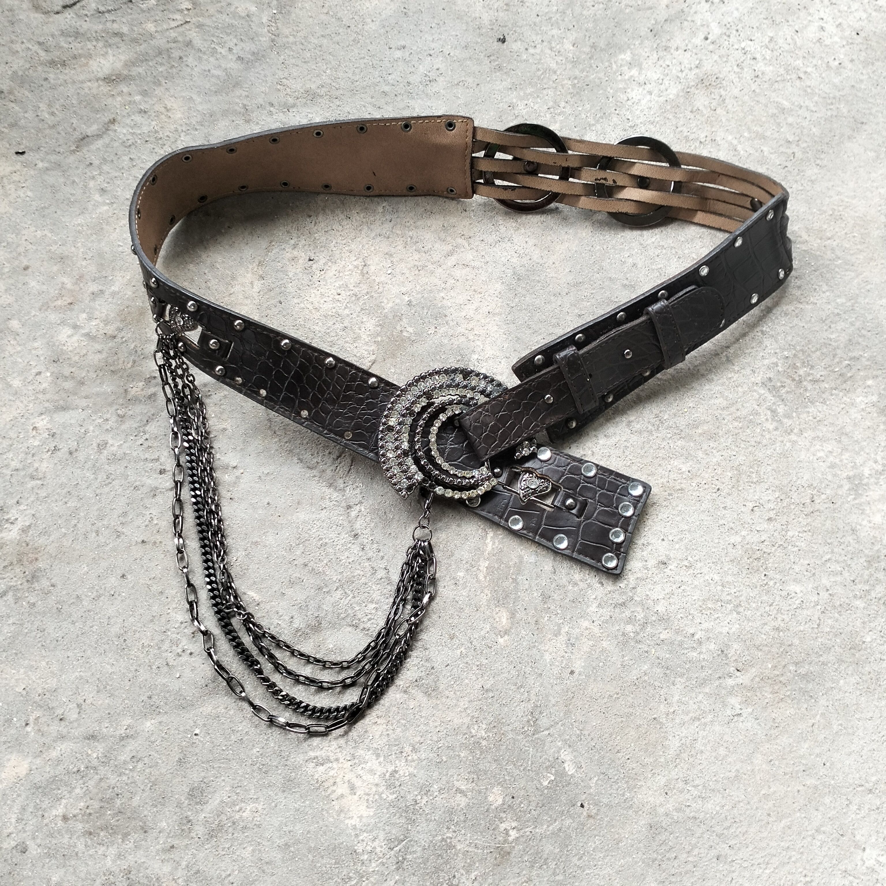 If Six Was Nine × Japanese Brand × Vintage SNAKESKIN CHAIN BELT Size ONE SIZE - 2 Thumbnail