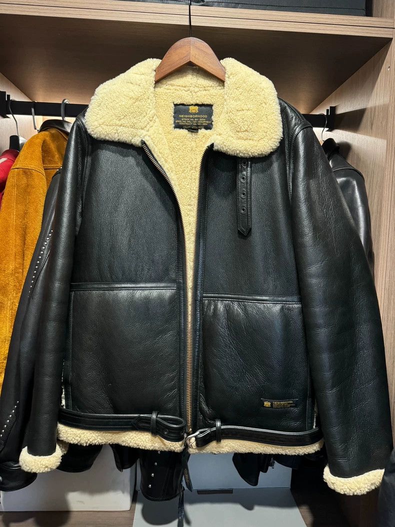 Neighborhood NBHD Shearling Leather Jacket - dmc Size US M / EU 48-50 / 2 - 1 Thumbnail