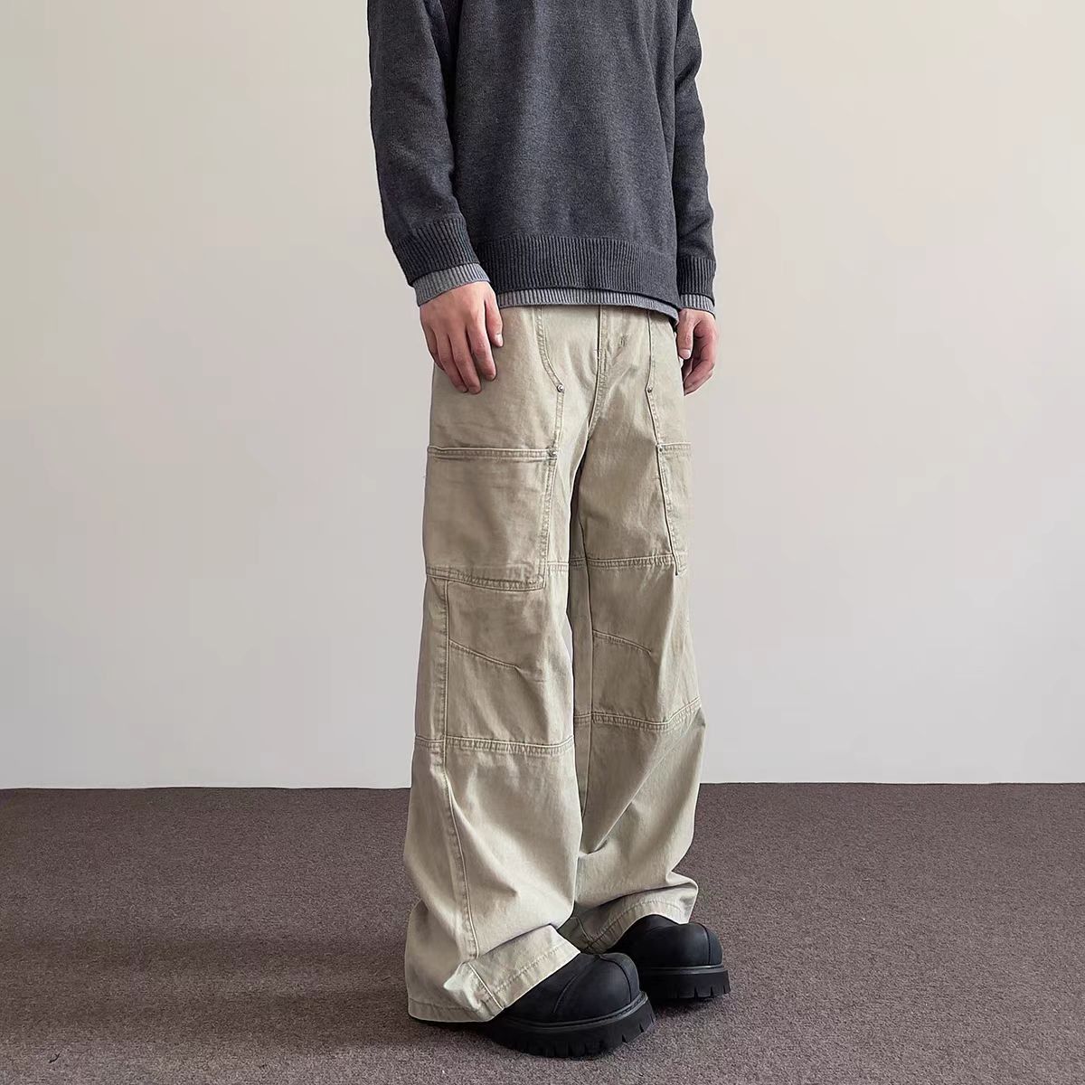 Japanese Brand × Vintage Street Vintage Workwear Straight Leg Casual Pants Size US 32 / EU 48 - 4 Thumbnail