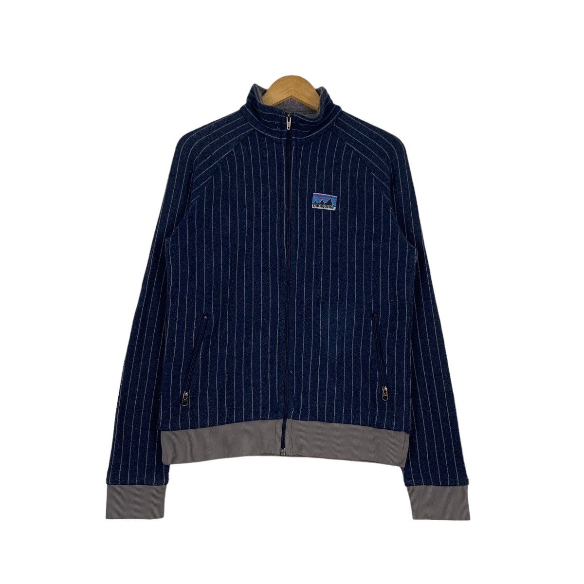 Patagonia PATAGONIA Blue Striped Sweater Jacket #1102-C50 Size US M / EU 48-50 / 2 - 1 Thumbnail