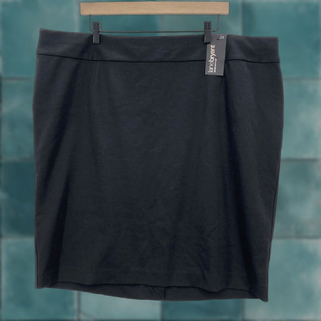 Vintage Lane Bryant Skirt Womens 24 Black Pencil Pull On Career Office Stretch Classic Skirt Womens 24 Black Pencil Pull On Career Office Stretch Classic Size 42" / US 20 - 1 Thumbnail