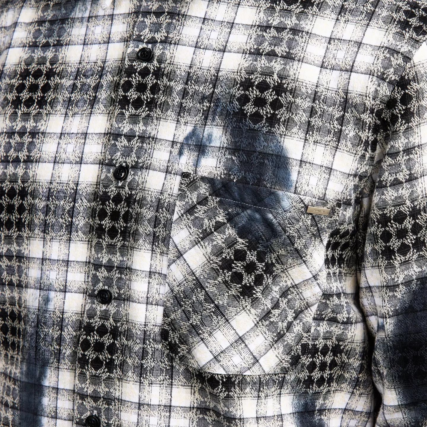 Amiri o1g2r1mq0426 Patterned Long Sleeve Tailored Fit Shirt Size US M / EU 48-50 / 2 - 5 Thumbnail