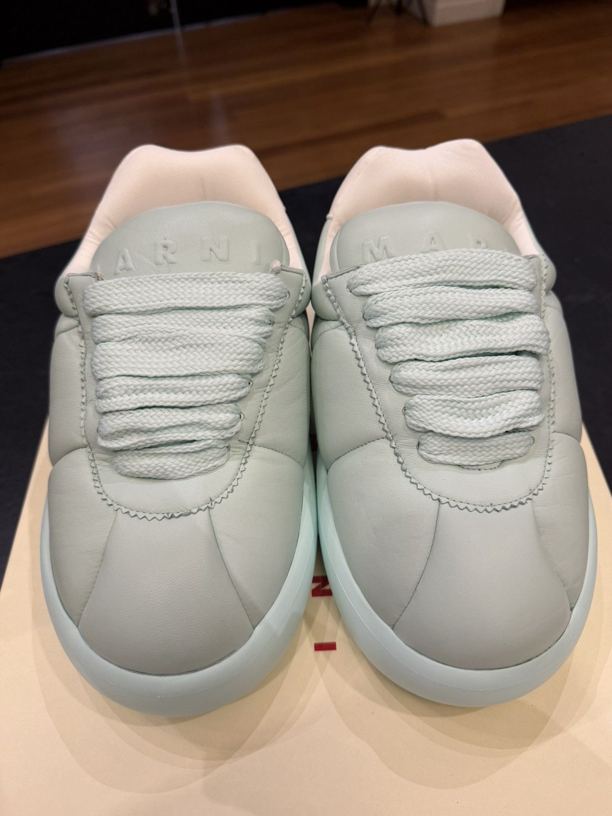 Marni Marni Bigfoot Leather Sneakers - Light Blue Size US 7 / EU 40 - 4 Thumbnail