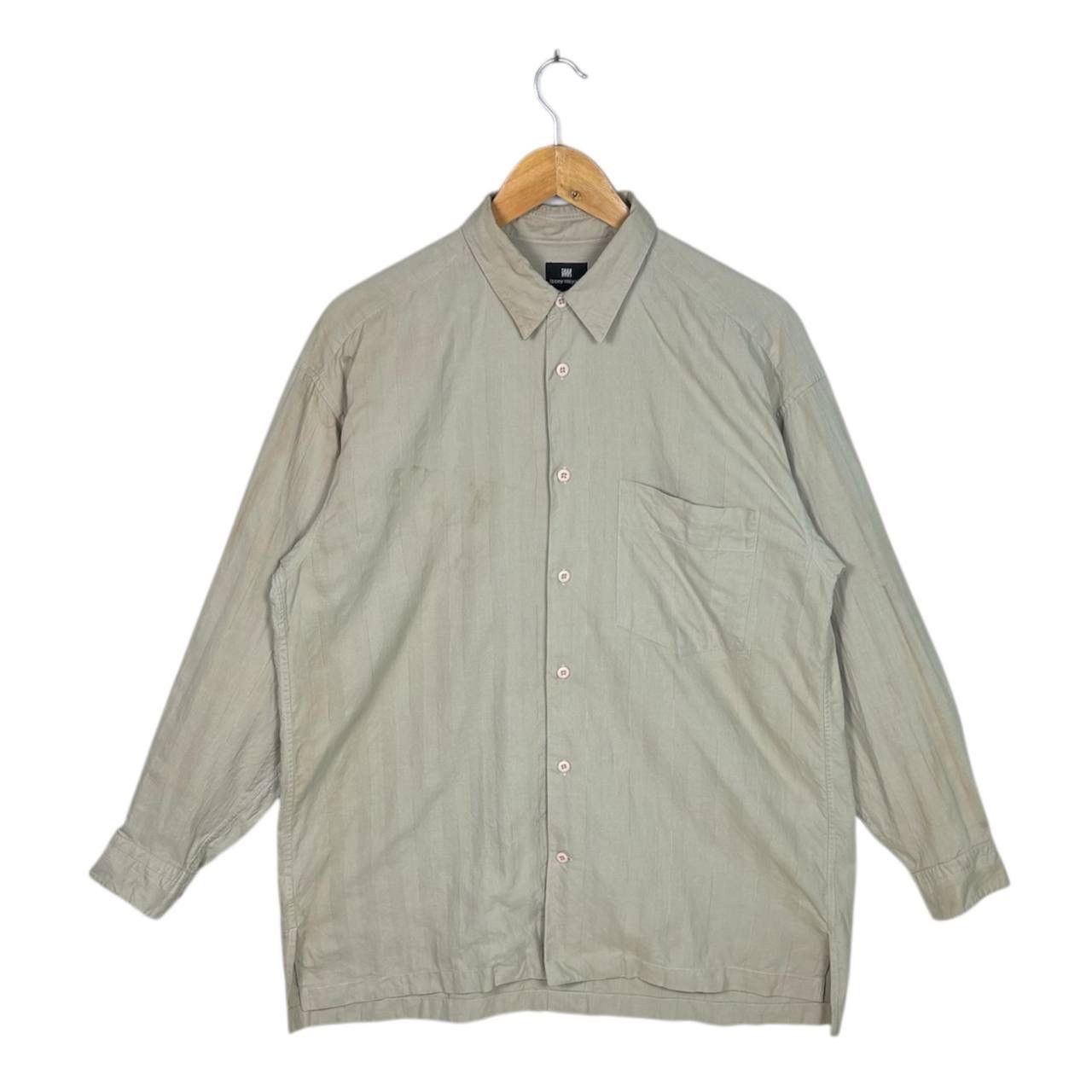 Issey Miyake Vintage 80s Issey Miyake I.S. Striped Shirt Beige Size US M / EU 48-50 / 2 - 1 Thumbnail