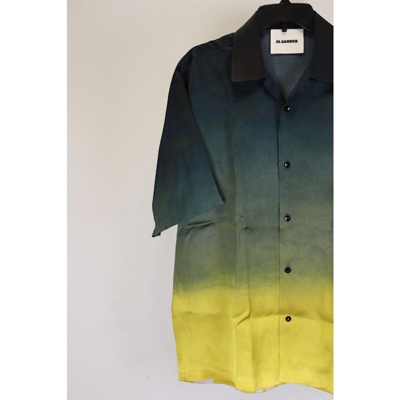 Jil Sander o1rshd1 Camicia Degrade, Palm Tree Fluid Viscose Shirt Size US S / EU 44-46 / 1 - 6 Thumbnail