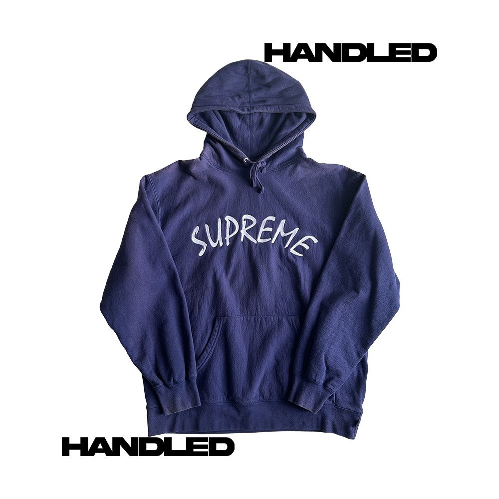 Supreme Supreme FTP Arc Hooded Sweatshirt L Washed Navy SS21 Size US L / EU 52-54 / 3 - 2 Thumbnail