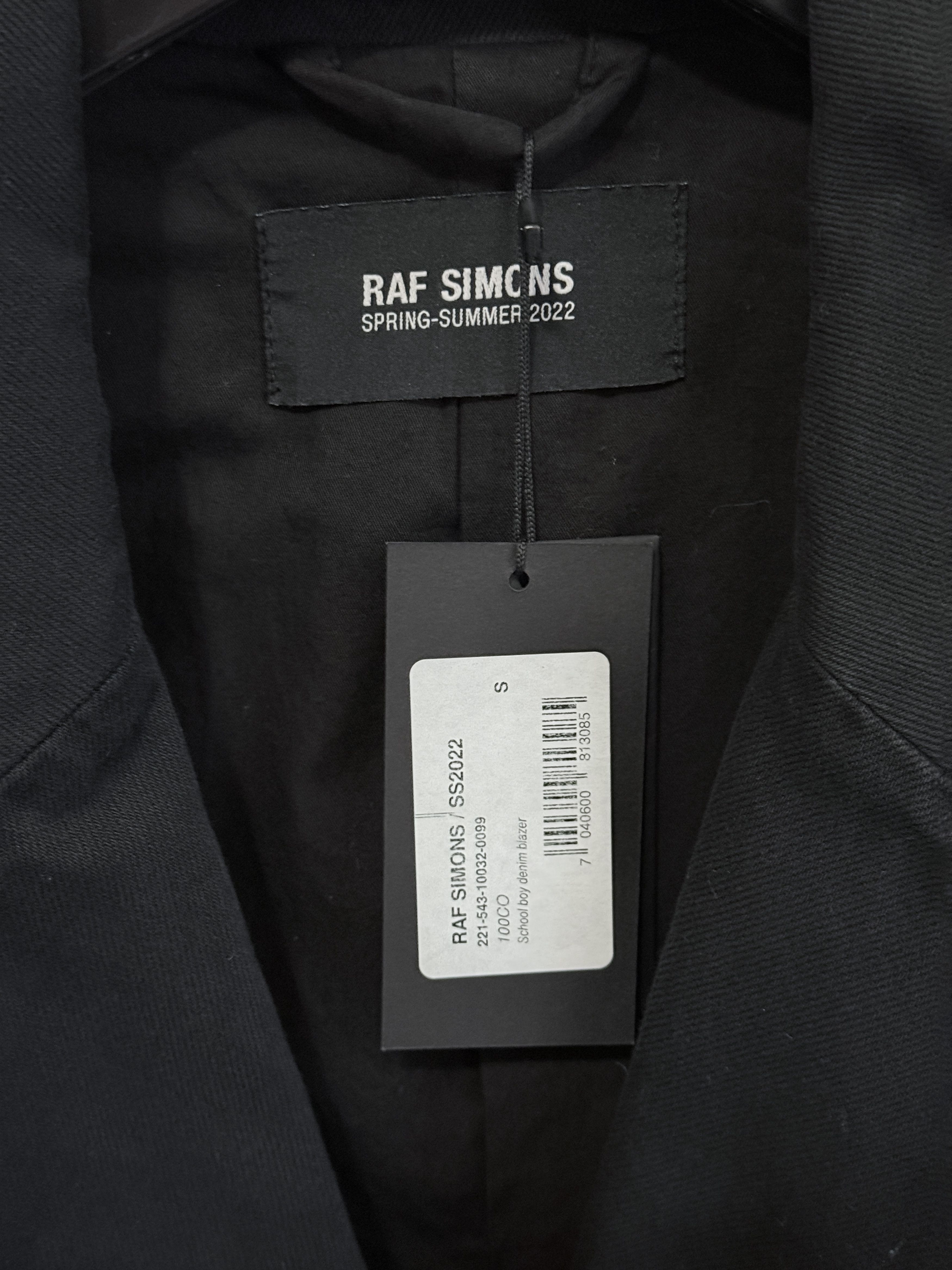 Raf Simons SS22 Black Denim Blazer Jacket Size US S / EU 44-46 / 1 - 7 Thumbnail