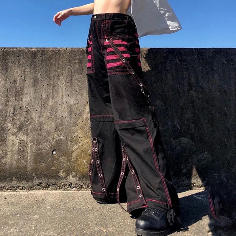 Pants Wide Straight Leg Pants Grunge Hippie Baggy