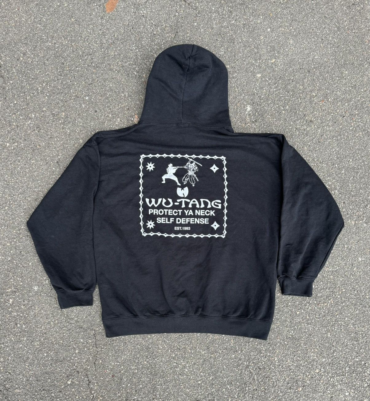 Vintage Wu Tang Self Defense Protect Ya neck Hoodie 3XL