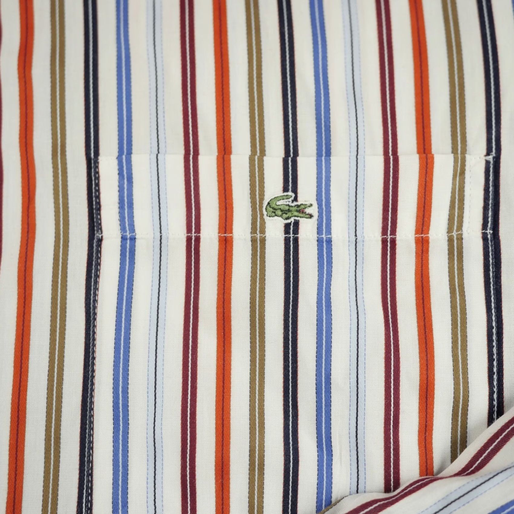 Lacoste Lacoste Shirt Mens XL Multicolor Striped Button Up Long Sleeve Cotton Size US XL / EU 56 / 4 - 3 Thumbnail