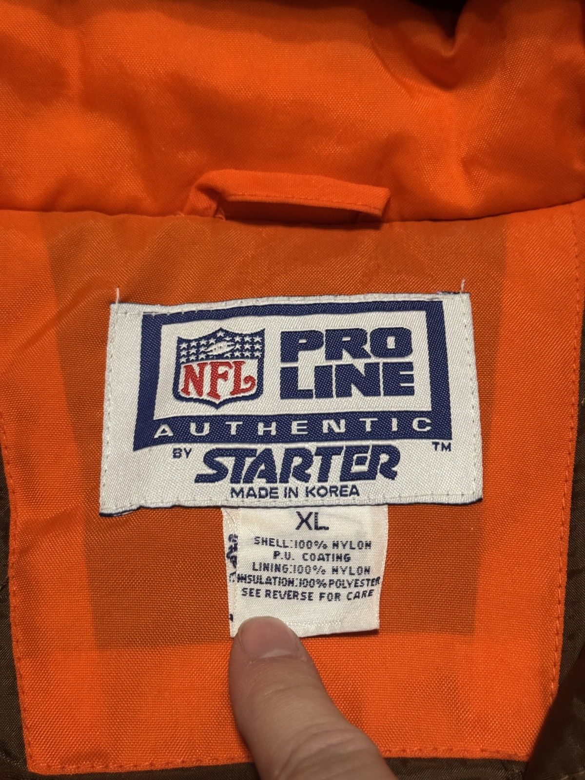 Starter Vintage 90s Cleveland Browns Starter NFL RARE XL Jacket Size US XL / EU 56 / 4 - 3 Thumbnail
