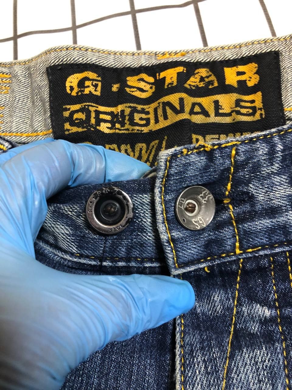 G-Star G-Star Originals Raw Blue Denim Bootcut Dark Wash Mid Rise Size US 34 / EU 50 - 17 Thumbnail