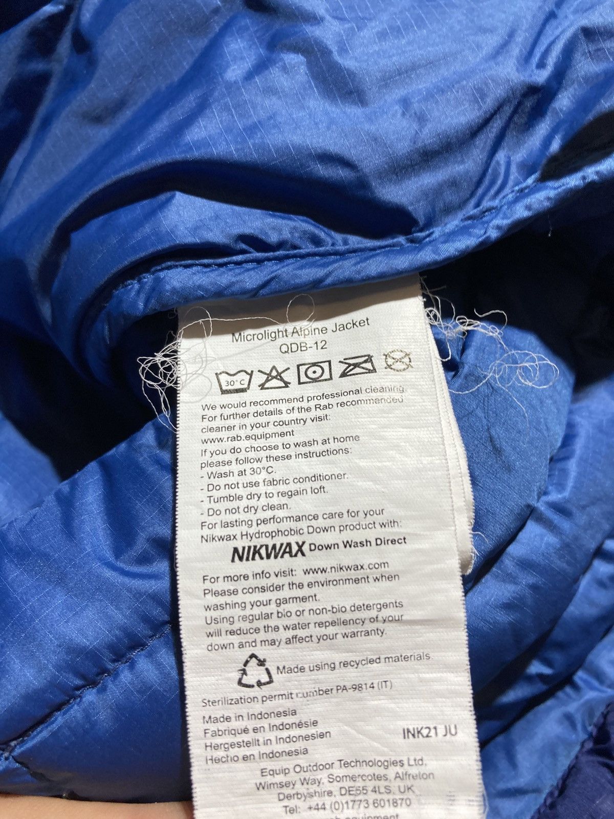 Rab RAB Microlight Alpine Jacket DownPERTEX QUANTUM Outdoor XL Size US XL / EU 56 / 4 - 10 Thumbnail