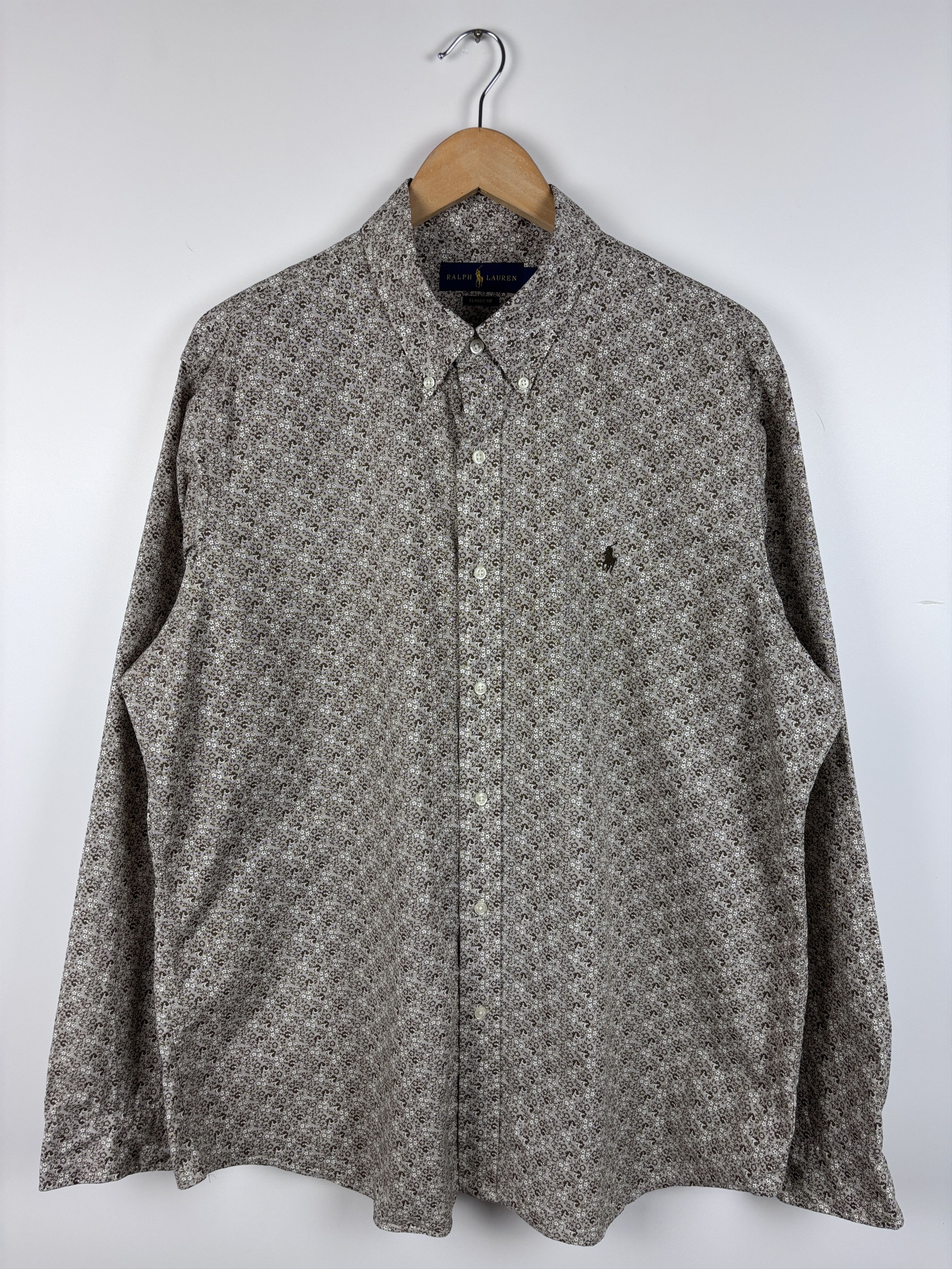 Polo Ralph Lauren × Ralph Lauren Polo Ralph Lauren Button Down Shirt Classic Fit Floral XL Size US XL / EU 56 / 4 - 1 Thumbnail