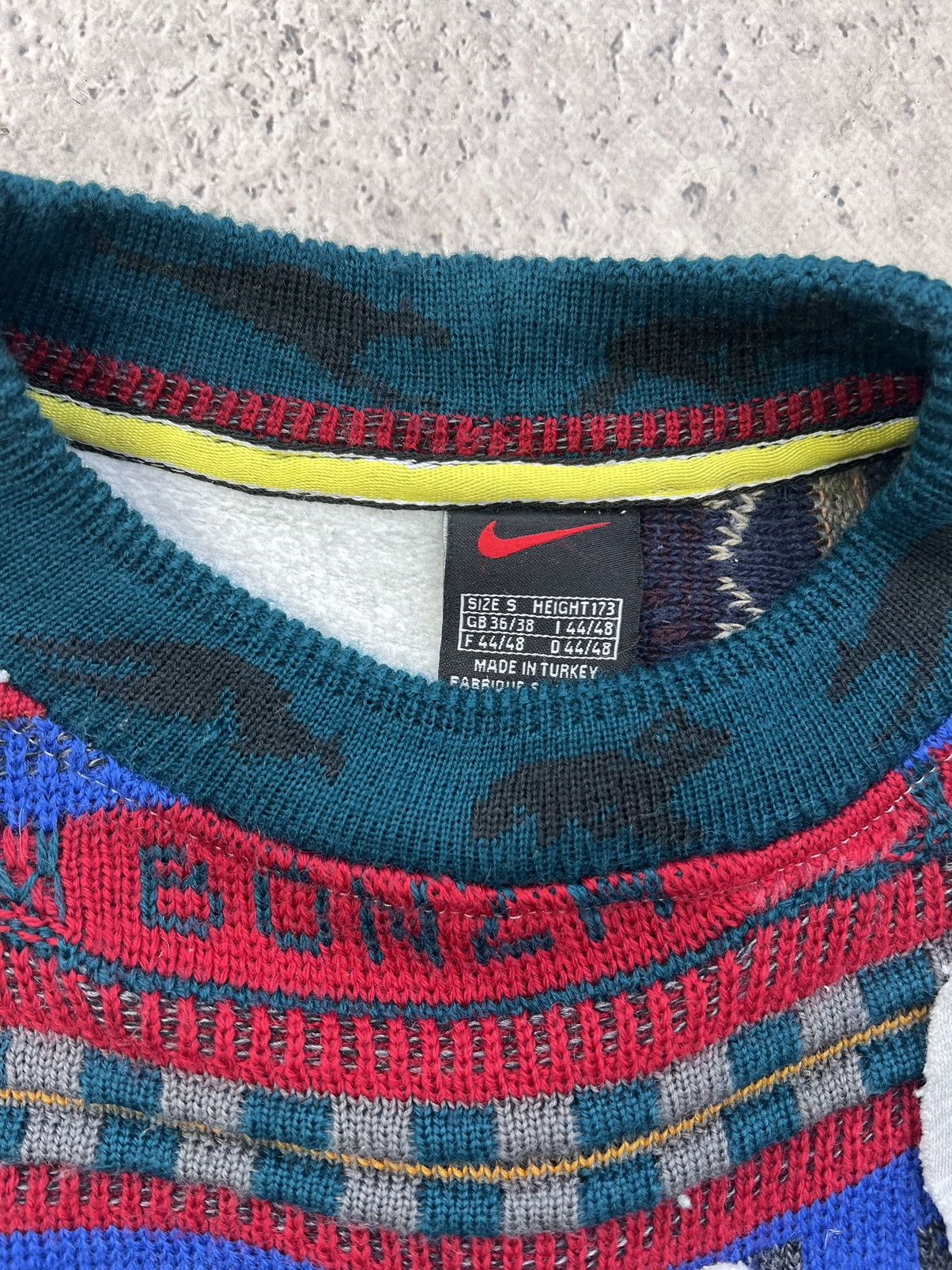 Coogi × Nike Vintage Sashiko Coogi Custom Nike BIG Swoosh Hoodie Size US S / EU 44-46 / 1 - 4 Thumbnail
