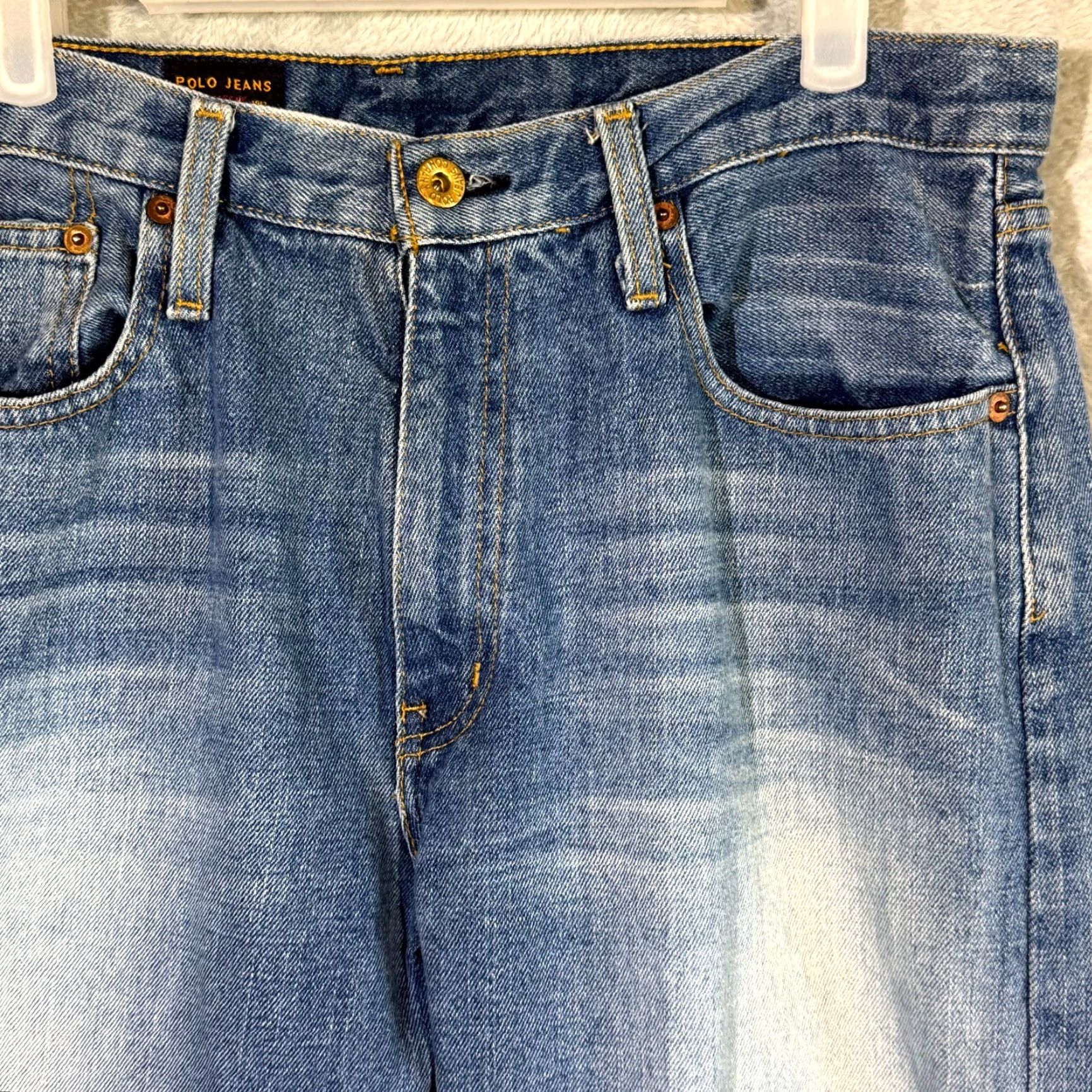 Polo Ralph Lauren VINTAGE Ralph Lauren Jeans Men’s 32x32 Denim 100% Cotton Mid-Rise Straight Leg Jeans Mens Size US 32 / EU 48 - 4 Thumbnail