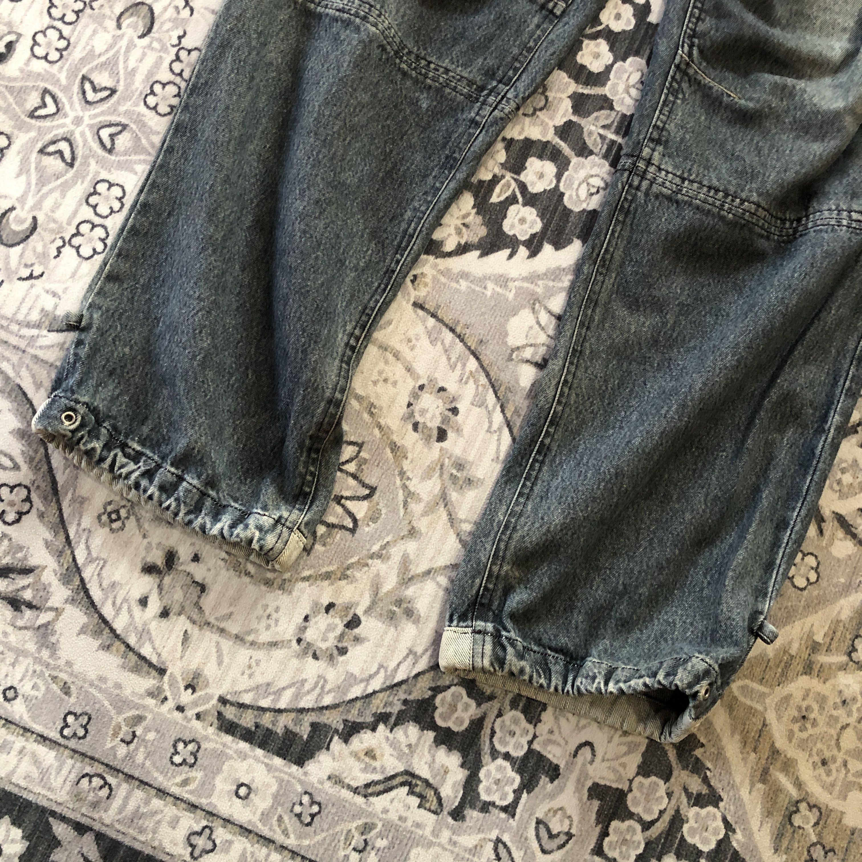 Japanese Brand Y2k White Jeans by Mcylo Baggy Denim Carpenter jeans Size US 30 / EU 46 - 6 Thumbnail