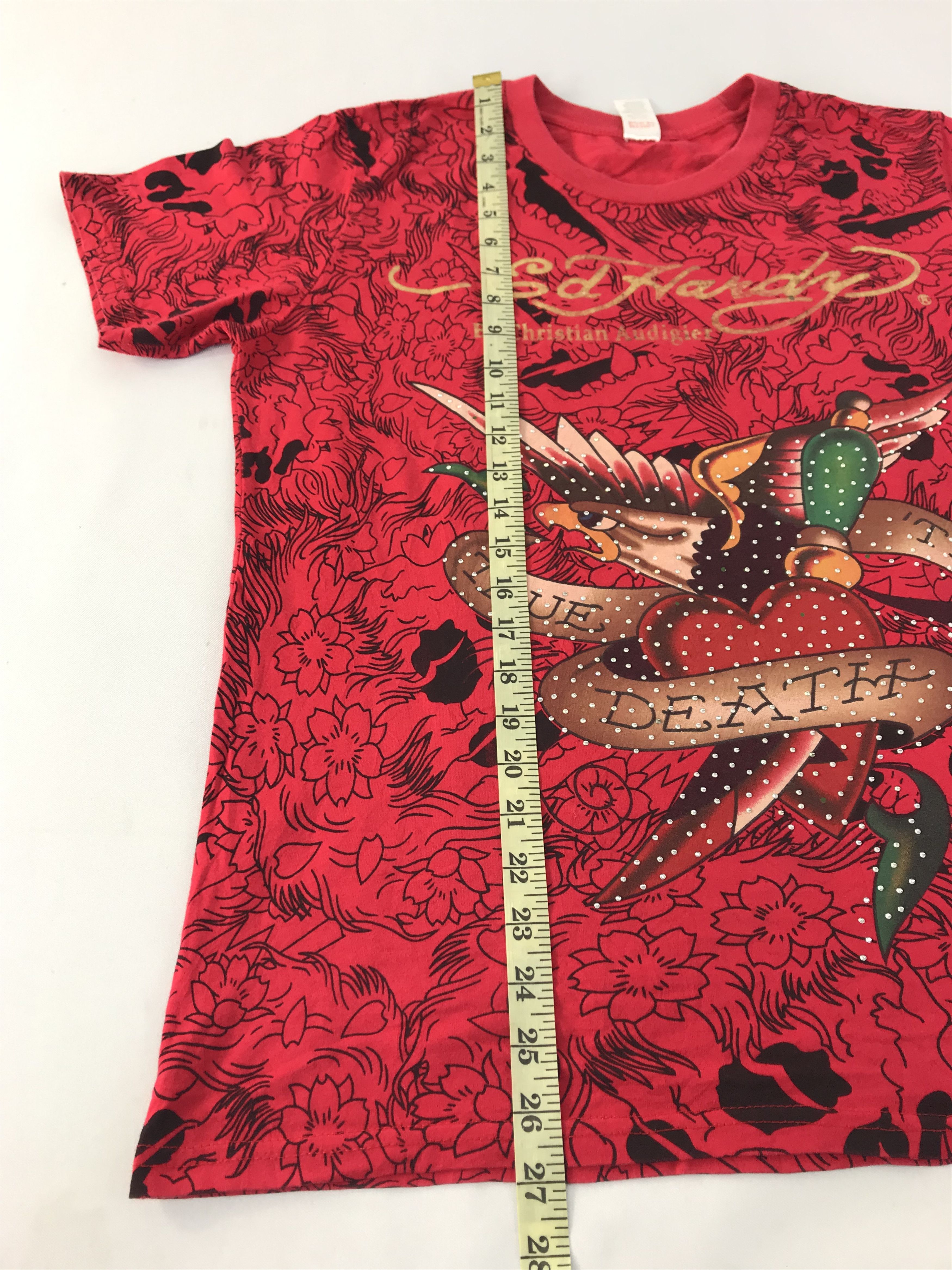 Christian Audigier Ed Hardy By Christian Audigier Tattoo Stud Printed Tee Size US M / EU 48-50 / 2 - 10 Thumbnail