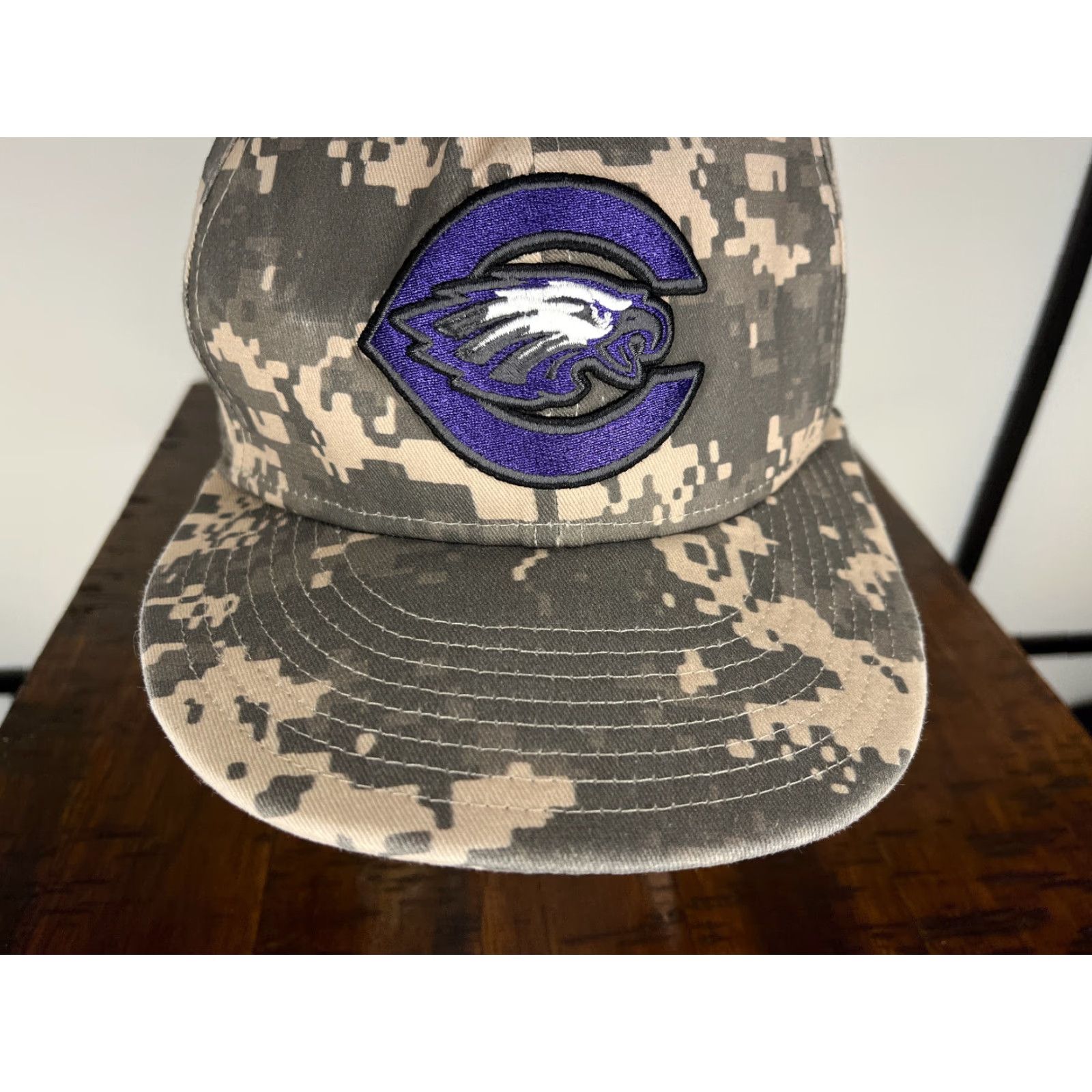 Nike Nike Crowley Eagles Hat Cap Fitted Adult 7 3/8 Gray Beige Cotton Twill Baseball Cap Men Logo Nike Shirt? Size ONE SIZE - 3 Thumbnail