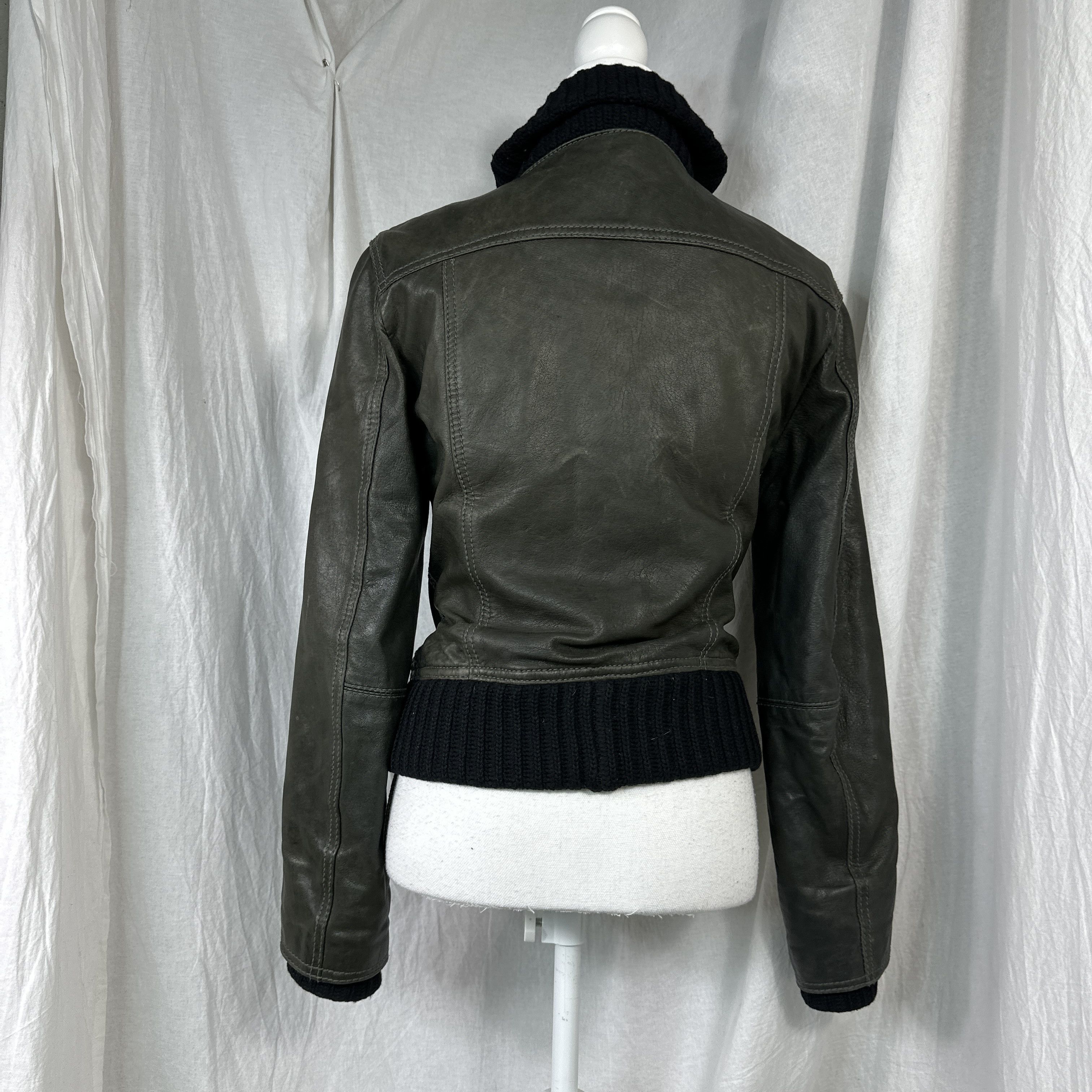 DKNY × Vintage Vintage DKNY Donna Karan New York Leather Blouson Jacket Size US S / EU 44-46 / 1 - 14 Thumbnail
