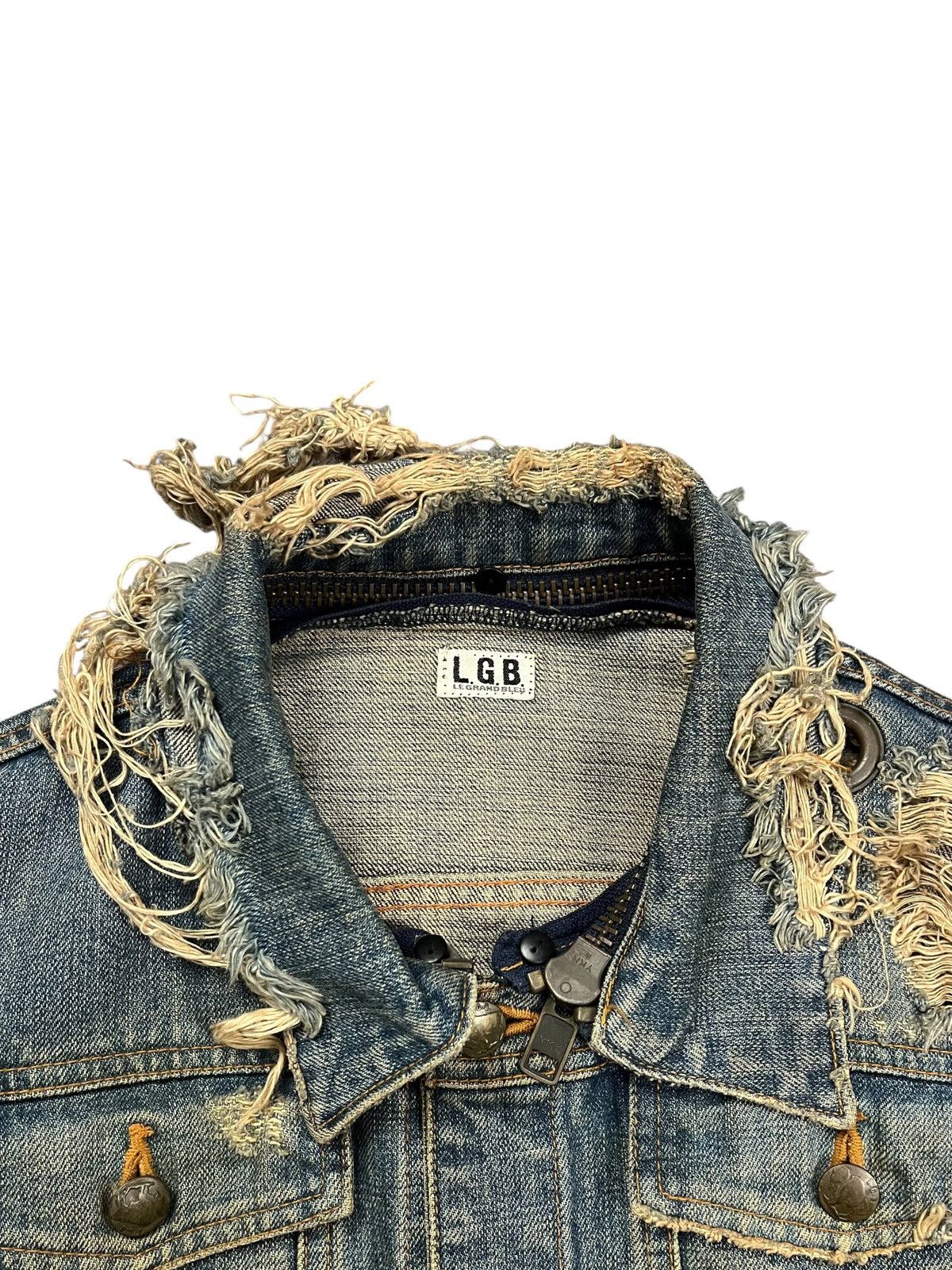 Le Grande Bleu (L.G.B.) LGB - Crash Denim Jacket Size US M / EU 48-50 / 2 - 7 Thumbnail