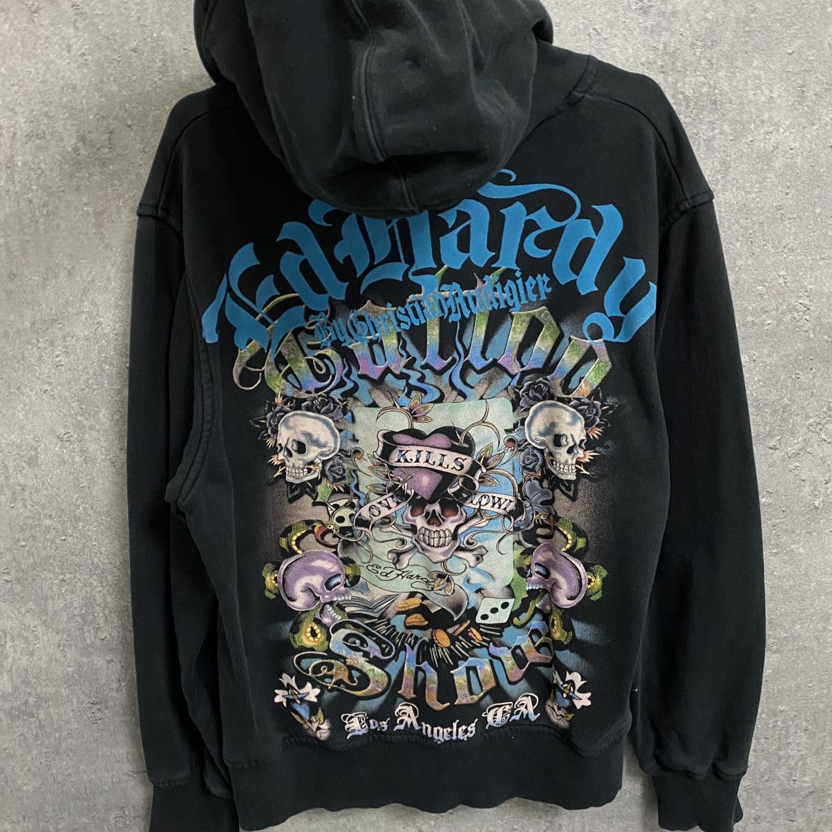 Ed Hardy VINTAGE Y2K ED HARDY ZIP HOODIE ALL OVER PRINTED Size US L / EU 52-54 / 3 - 15 Thumbnail