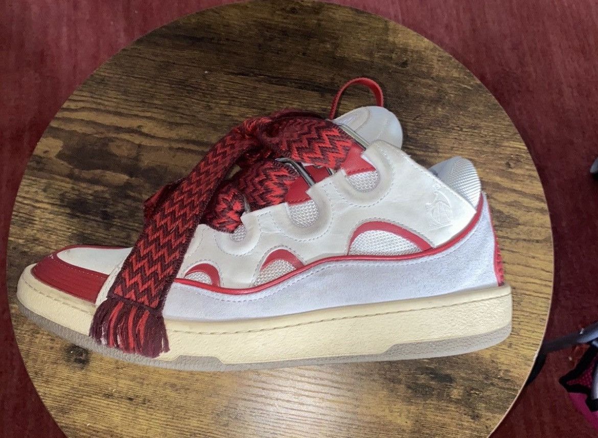 Lanvin Lanvin Curb Sneakers Red and White Size US 10 / EU 43 - 3 Thumbnail