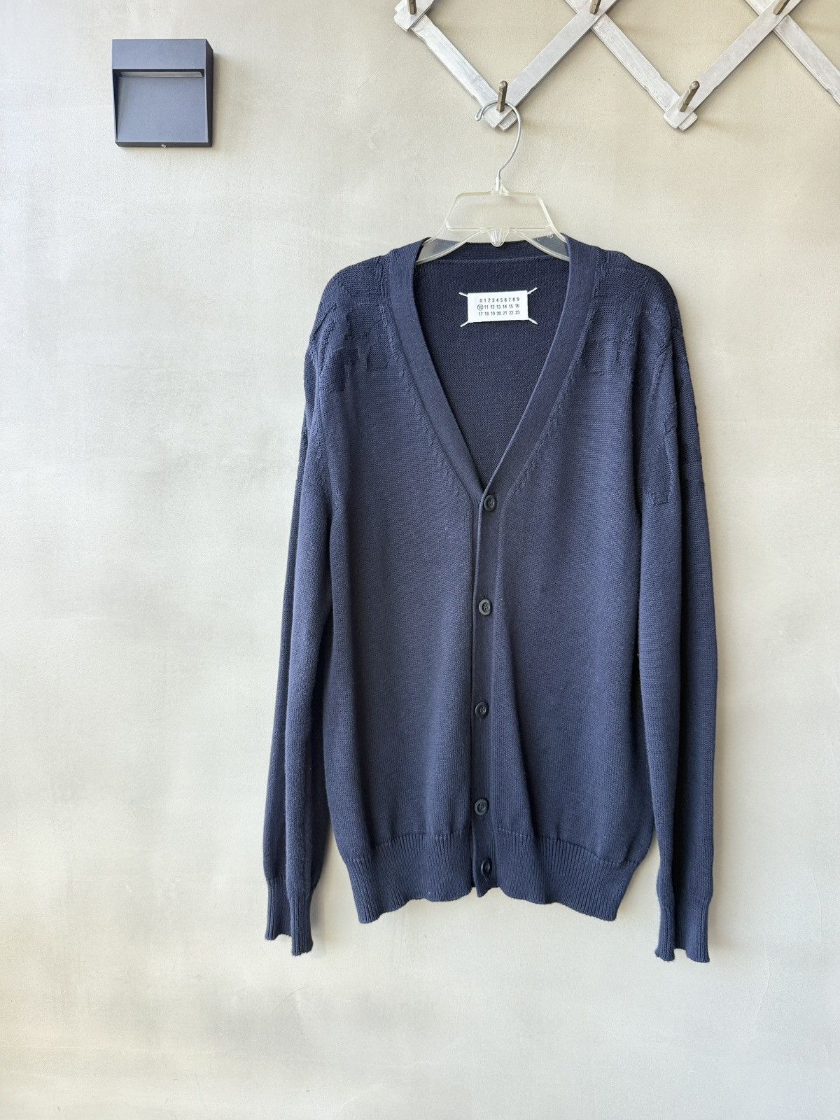 Maison Margiela Early MARTIN MARGIELA Line 10 Abstract Yoke Navy Cardigan Size US S / EU 44-46 / 1 - 3 Thumbnail