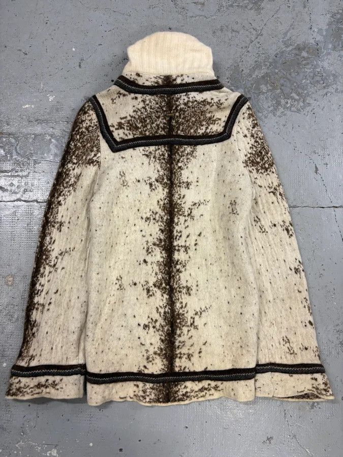 Roberto Cavalli FW1999 Roberto Cavalli Cow Print Fur Wool Jacket Size US L / EU 52-54 / 3 - 6 Thumbnail
