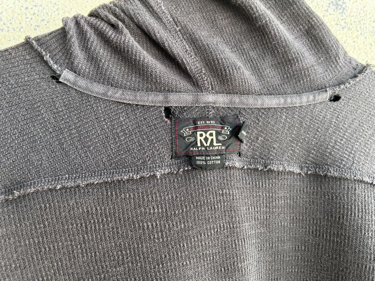RRL Ralph Lauren Double RL Distressed Waffle Hoodie Size US M / EU 48-50 / 2 - 3 Thumbnail