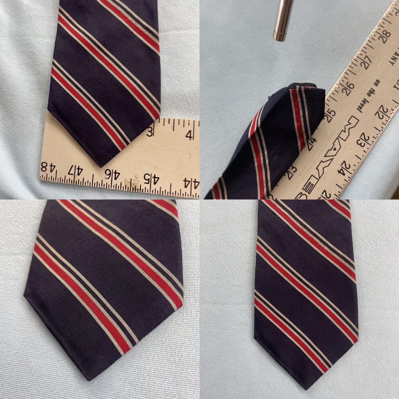 Vintage VINTAGE Port ofTacoma Silk Neck Tie Your Tie to the Pacific Blue Red Repp Tie 3x56 Wear Size ONE SIZE - 8 Thumbnail