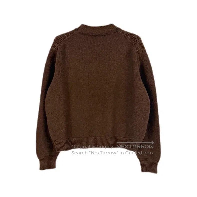 Hermes Hermes Caramel Metal Small Logo Cashmere Sweater Size S / US 4 / IT 40 - 2 Thumbnail